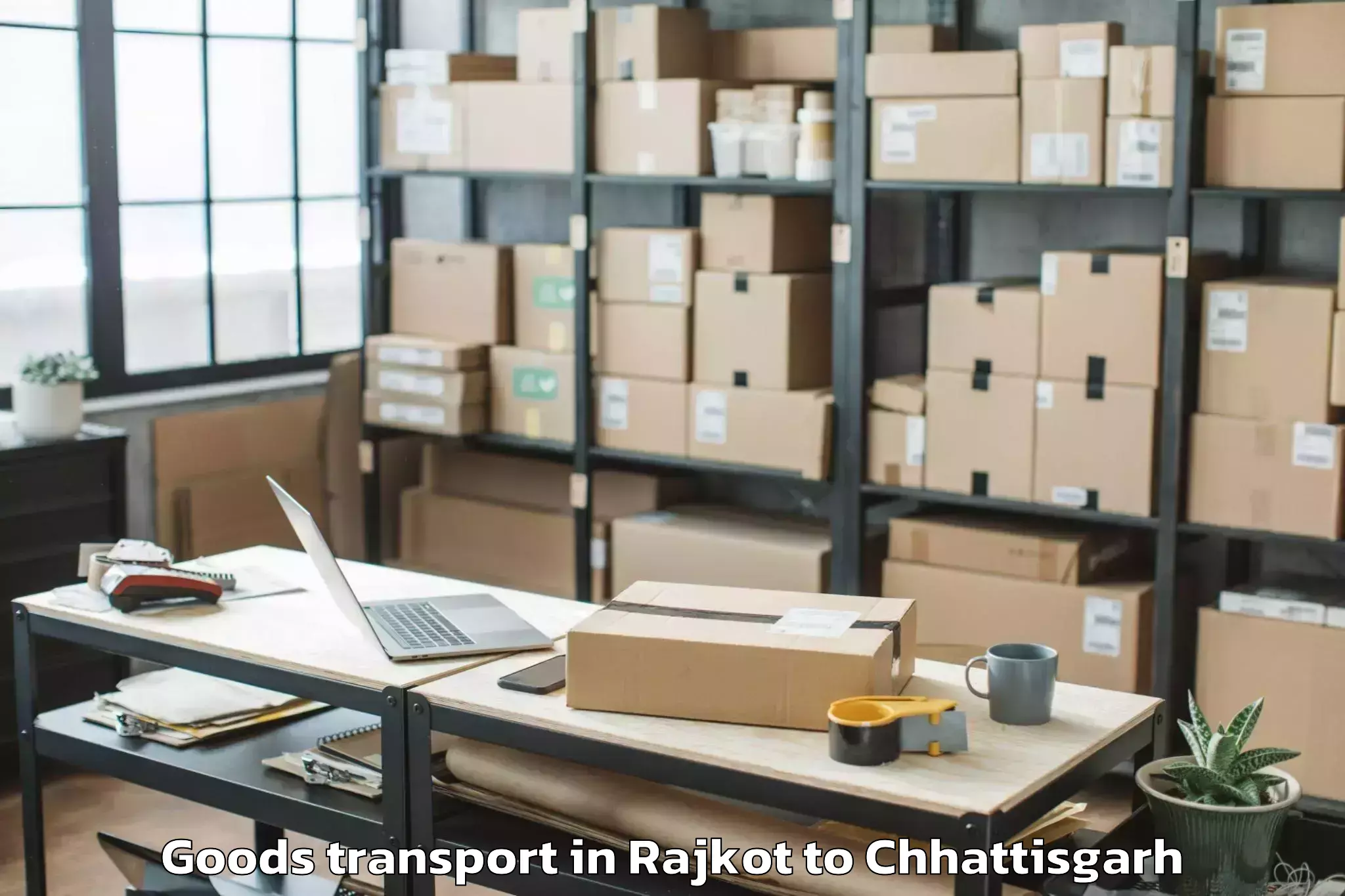 Get Rajkot to Kanker Goods Transport